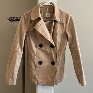 Lands End Canvas 1963 Khaki Button Coat Women’s XXS amazing condition